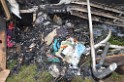 Wohnmobil ausgebrannt Koeln Porz Linder Mauspfad P137